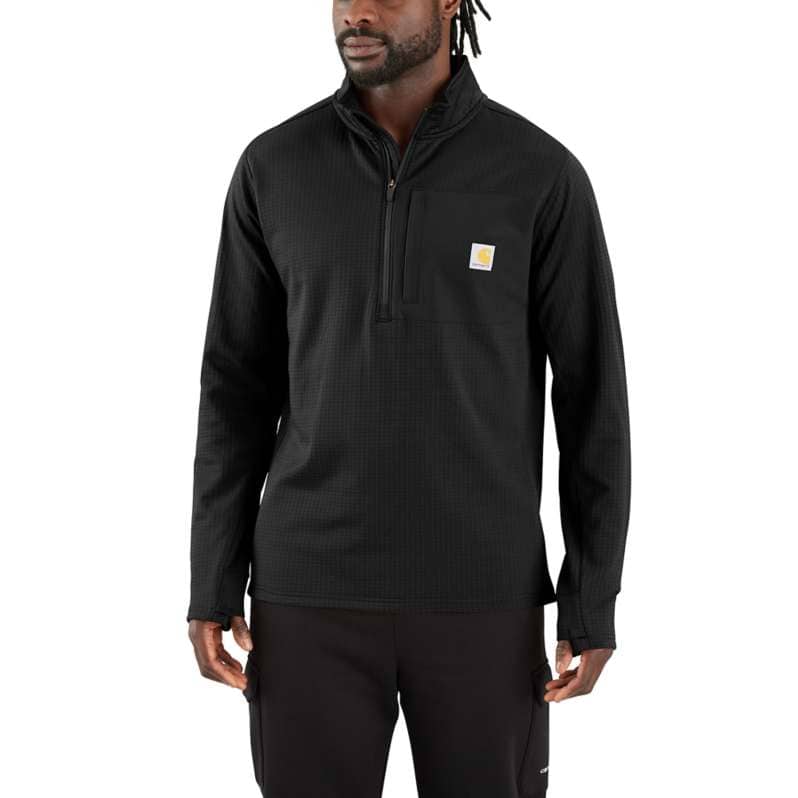 Relaxed Fit Mock Neck Half-Zip T-Shirt