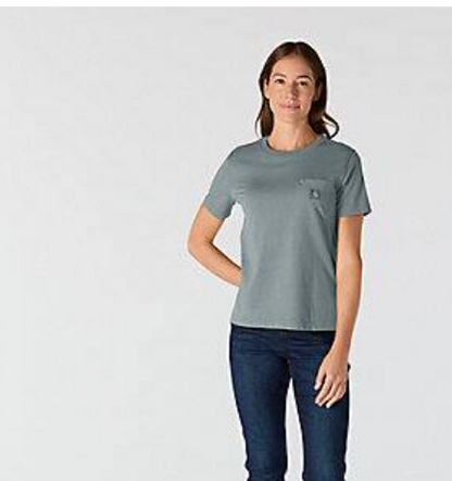 Meet the everyday tee you’ll reach for without thinking. This relaxed-fit, midweight tee keeps things simple with a rib-knit crew neck, a practical chest pocket, and a flat-bottom hem that layers easily no matter where the day takes you.