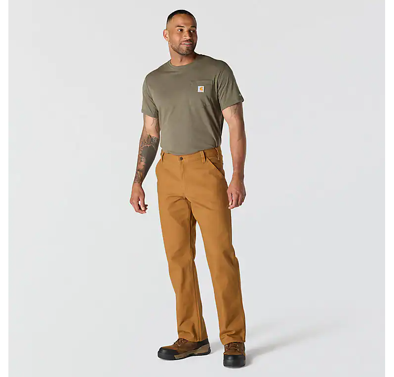 Relaxed Straight Rugged Duck Trousers