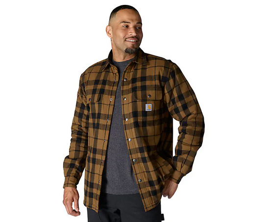 Relaxed Fit Flannel Sherpa-Lined Shirt Jac